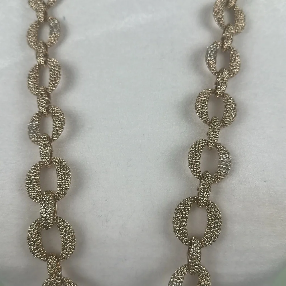 Clarion-Pell 18” Gold Link Necklace Inspired by Princess Grace of Monaco